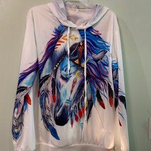 BeautifulPull over  Indian horse Print shirt.